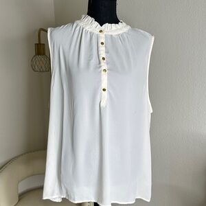 Premise NWT White Button-Front Blouse